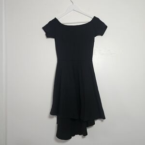 Chic Black High Low Dress